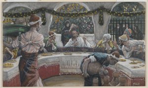 Das Mahl im Haus des Pharisäers, Illustration aus Das Leben unseres Herrn Jesus Christus