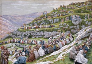 Das Wunder der Brotvermehrung, Illustration für Das Leben Christi