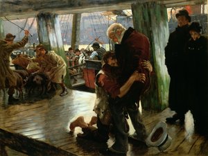 Der verlorene Sohn im modernen Leben: Die Rückkehr, ca. 1882 (Vorbereitungsskizze)