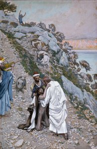 Die Schweine ins Meer getrieben, Illustration für Das Leben Christi
