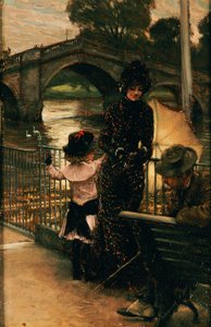 Die Künstlerin, Mrs. Kathleen Newton und ihre Nichte, Lilian Hervey, an der Themse in Richmond, 1878-79