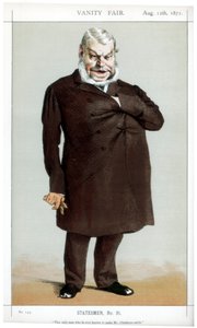 Der einzige Mann, der je bekannt ist, Mr. Gladstone zum Lächeln zu bringen, 1871 von James Jacques Joseph Tissot