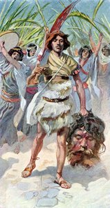 David bringt den Kopf Goliaths nach Jerusalem