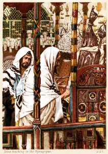Jesus lehrt in der Synagoge von James Jacques Joseph after Tissot