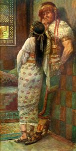 Simson und seine Frau von J. James Tissot - Bibel