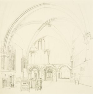 Innenraum des Kapitelsaals der Kathedrale von Bristol von James Johnson