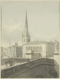St. Nicholas Kirche und Teil der Bristol Bridge von James Johnson