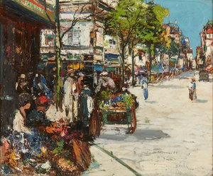 Der Blumenmarkt - Dieppe von James Kay