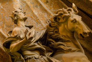 Römischer Kaiser Konstantin wird vom Barockkünstler Bernini in Stein gemeißelt von James L Stanfield