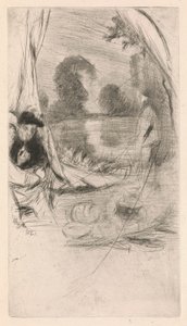 [76] Eindrücke von annullierten Platten von Whistler - das Modell ruht. von James Abbott McNeill Whistler