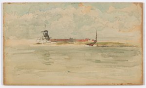 Eine kleine rote Notiz – Dordrecht von James Abbott McNeill Whistler