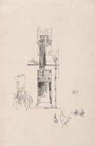 Hähne und Hennen, Hotel Colbert von James McNeill Whistler