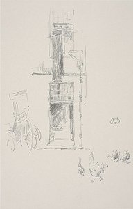 Hähne und Hennen, Hôtel Colbert von James Abbott McNeill Whistler