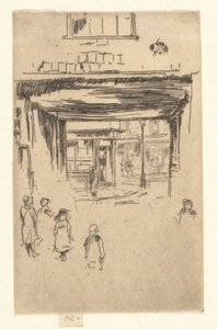 Drury Lane, aus dem Zweiten Venedig-Set (Ein Satz von sechsundzwanzig Radierungen) von James Abbott McNeill Whistler