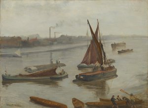 Grau und Silber: Alter Battersea Reach