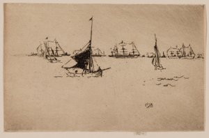 Die Flotte Ihrer Majestät: Abend von James McNeill Whistler