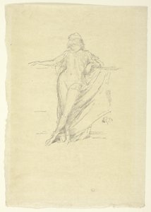 Kleine drapierte Figur, lehnend