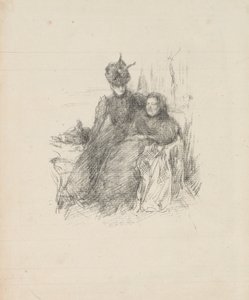 Mutter und Tochter [Die kranke Mutter] von James Abbott McNeill Whistler