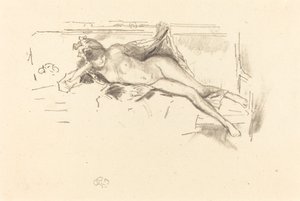 Liegendes Aktmodell von James Abbott McNeill Whistler