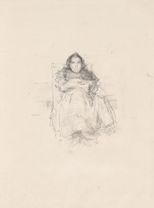 Porträtstudie: Mrs. Philip, Nr. 3 (recto) Porträtstudie: Geneviève Mallarmé (verso) von James Abbott McNeill Whistler