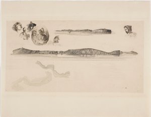 Skizzen auf der Küstenvermessungsplatte von James Abbott McNeill Whistler