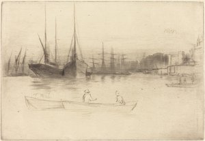 Dampfschiffe vor dem Turm von James McNeill Whistler