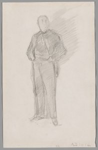 Studie für das Porträt von Thomas Way von James McNeill Whistler