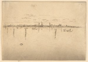 Das kleine Venedig, aus dem ersten Venedig-Set (Venedig, eine Serie von zwölf Radierungen) von James Abbott McNeill Whistler