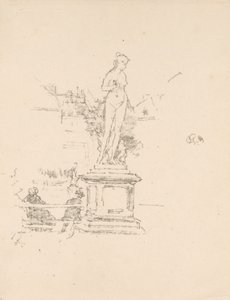 Die Statue, Jardin du Luxembourg von James McNeill Whistler