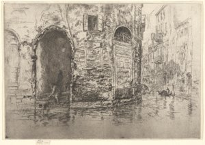 Zwei Türöffnungen, aus dem First Venice Set (Venedig, eine Serie von zwölf Radierungen) von James Abbott McNeill Whistler