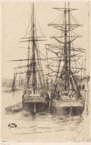 Zwei Schiffe von James McNeill Whistler