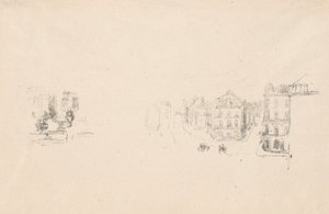 Zwei Versuchsskizzen: A. Grand Rue, Dieppe; B. Ein Innenraum von James Abbott McNeill Whistler