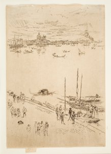 Aufrechte Venedig, aus den "Sechsundzwanzig Radierungen", auch bekannt als "Zweite Venedig-Serie" von James McNeill Whistler