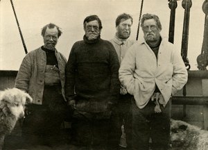 Die südliche Partei an Bord der Nimrod, 1909