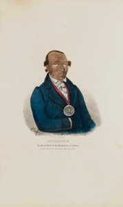 RICHARDVILLE; Der Häuptling des Miami-Stammes der Indianer, aus The Aboriginal Portfolio von James Otto Lewis