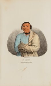 SHE-SHEBA oder Die kleine Ente; Ein berühmter Winnebago-Häuptling, aus dem Aboriginal Portfolio von James Otto Lewis