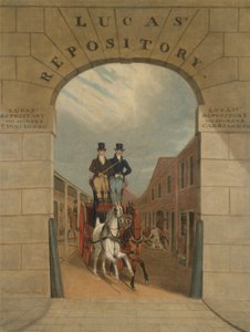 Paar in einer Bremse auf dem Hof von Lucas, Clerkenwell von James Pollard