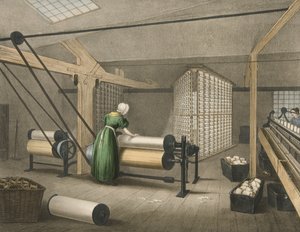 Ketteln und Wickeln, Fortschritt der Baumwolle Nr. 8, veröffentlicht 1840