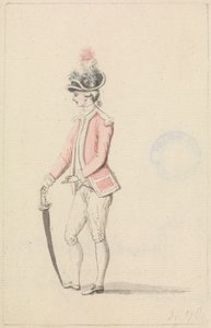 Offizier mit Kokarde und Schwert von James Roberts