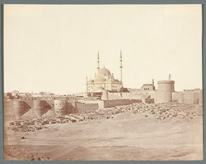 Ägypten. Kairo. Gesamtansicht der Zitadelle mit der Alabastermoschee Muhammad Alis (1830-1848) von James Robertson