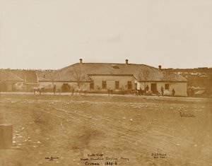 Nordansicht des Hauptquartiers der englischen Armee, ca. 1855 von James Robertson