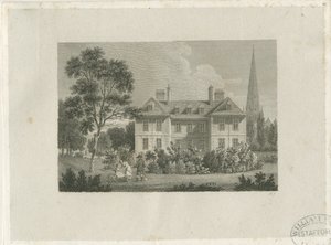 Lichfield - Bischofspalast in The Close: Gravur, undatiert [ca. 1816]