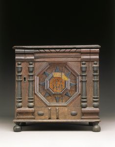 Der geschnitzte und verzierte Wertsachenschrank von Joseph und Bathsheba Pope, Salem, Massachusetts, 1679 von James Symonds