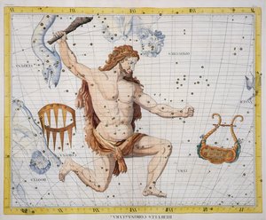 Sternbild Herkules mit Corona und Lyra, Tafel 21 aus 