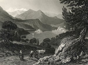 Orta-See, Gravur von James Tibbits Willmore, nach einer Zeichnung von William Brockedon von James Tibbitts Willmore