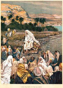 Jesus lehrt am Ufer des Meeres