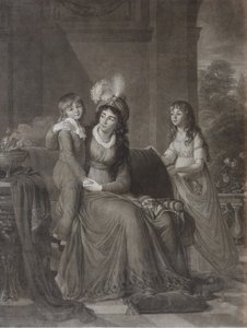 Porträt von Ekaterina Sergeevna Samoylova, geb. Trubetskaya 1763-1830 mit Kindern, 1797 von James Walker