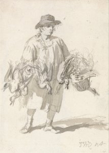 Ein Landbewohner trägt Enten von James Ward
