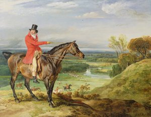 John Levett jagt im Park von Wychnor, Staffordshire