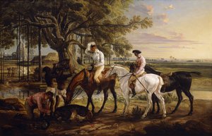 Sir Charles Blunt beim Tod des Wildschweins, 1816 von James Ward